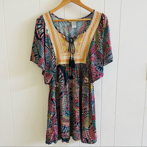 Flying Tomato Colorful Boho Festival Dress - Picture 1 of 11